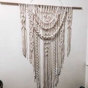Huge wall hanging macrame tapestry